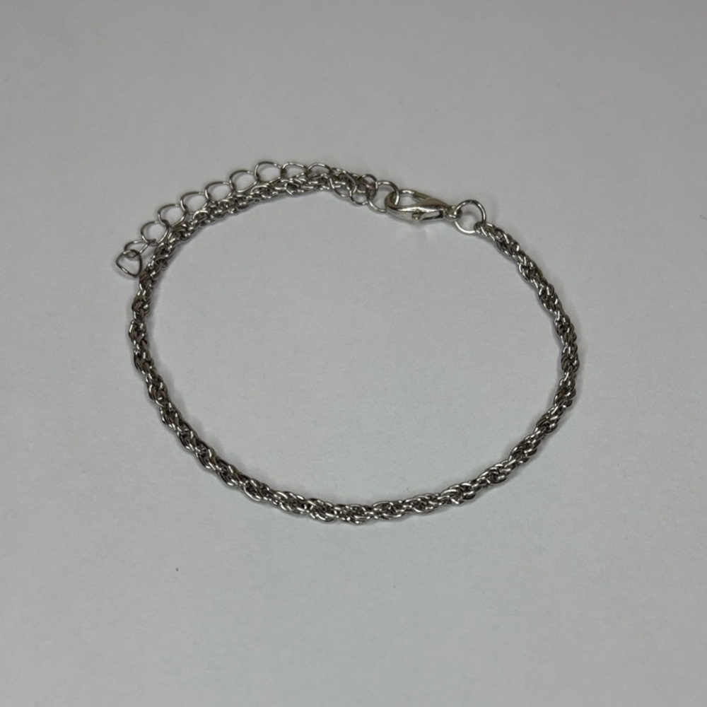 Silver Rope Chain Bracelet- Brand New